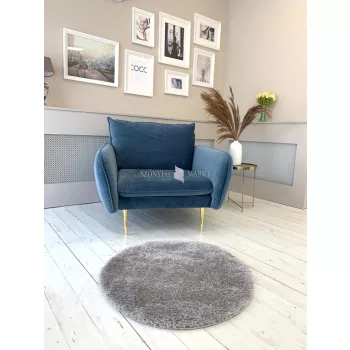 Puffy shaggy kerek szőnyeg  Szürke (Grey)  80x80