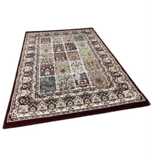Sultan 3415 Red ( Bordó) Kazetta mintás szőnyeg 80x250 cm