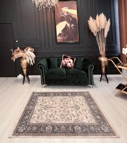 Venus 172 bézs, barna mintás klasszikus szőnyeg 150x220 cm