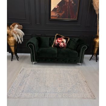   Venus 269 bézs, kék mintás kopott hatású klasszikus szőnyeg 120x170 cm