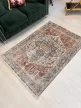 Venus 276 bézs, kék mintás klasszikus szőnyeg 70x150 cm