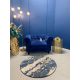 Athena 7125 design kerek szőnyeg (Blue) 120x120