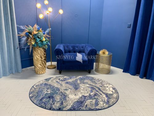 Athena 7474 design ovális szőnyeg (Blue) 60x80