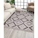 Loomi bézs, barna geometrikus mintás szőnyeg 140x200