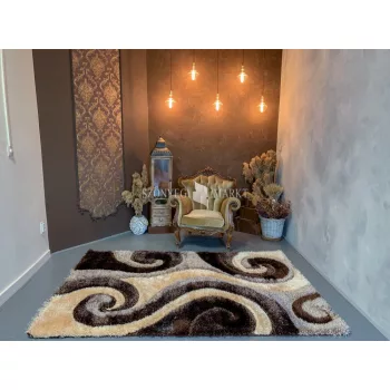 Elvira 3D Shaggy 1142 design szőnyeg (Beige) 80x150