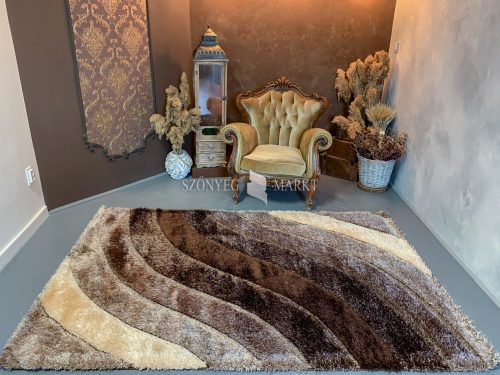 Elvira 3D Shaggy 1163 design szőnyeg (Beige) 60x110