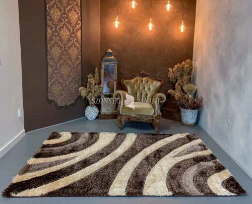 Elvira 3D Shaggy 2771 design szőnyeg (Beige) 60x220
