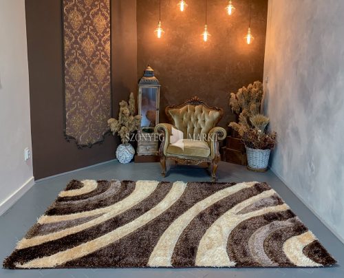 Elvira 3D Shaggy 2771 design szőnyeg (Beige) 60x110