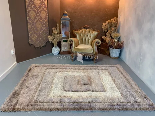 Elvira 3D Shaggy 5722 design szőnyeg (Beige) 200x290