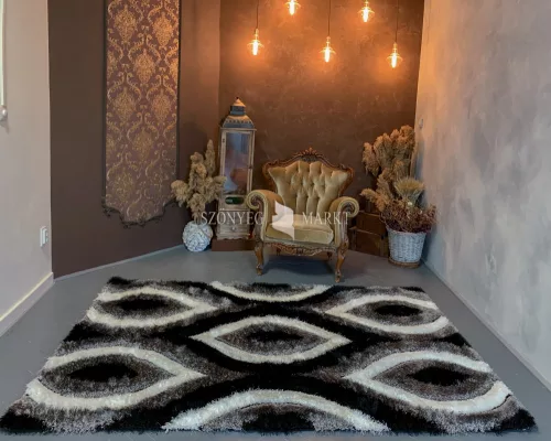 Elvira 3D Shaggy 0625 design szőnyeg (Grey) 60x220