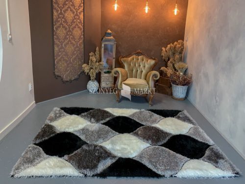 Elvira 3D Shaggy 1135 design szőnyeg (Grey) 80x150