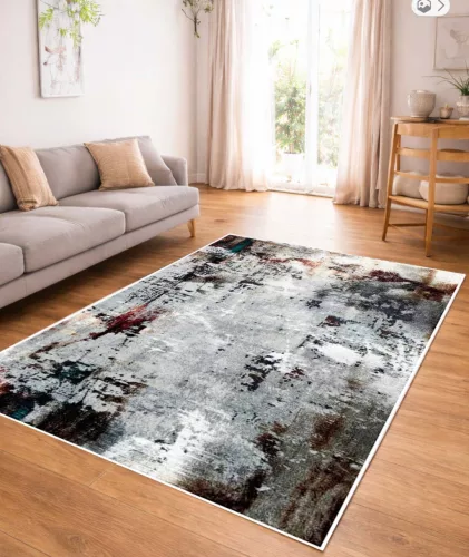 Loomi fekete-szürke modern szőnyeg 80x150 cm