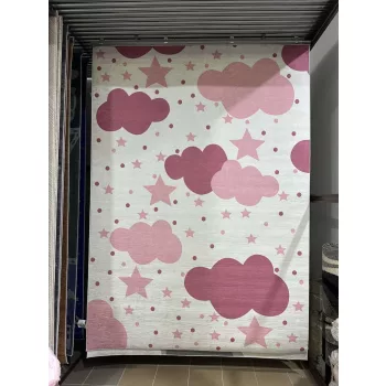 Rózsaszín felhőmintás gyerekszőnyeg 160x230 cm