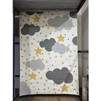 Szürke felhőmintás gyerekszőnyeg 160x230 cm