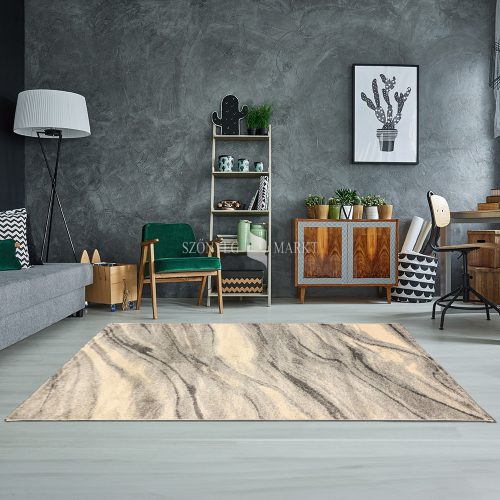 Flora 9043 modern mintájú szőnyeg (Beige) 40x70 cm