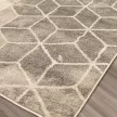 Flora kockás modern mintájú szőnyeg (Beige) 120x170 cm