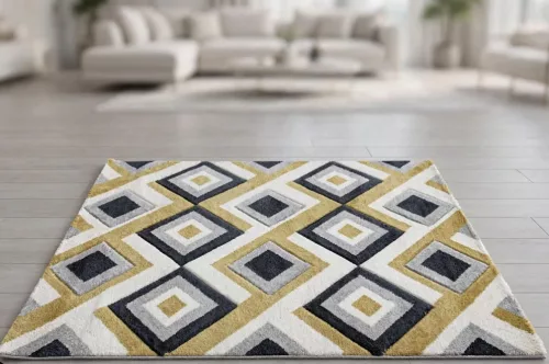  Franco 2404 yellow-gray-blue (sárga-szürke-kék) szőnyeg 240x330 cm
