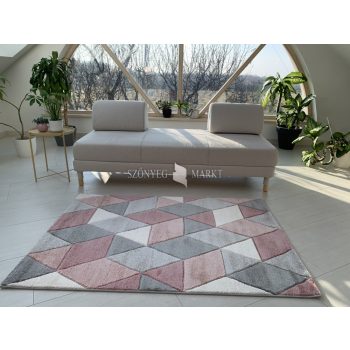   Franco rombusz mintás puder-gray (puder-szürke) szőnyeg 120x170cm