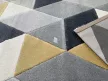 Franco rombusz mintás yellow-gray (sárga-szürke) szőnyeg  60x220cm