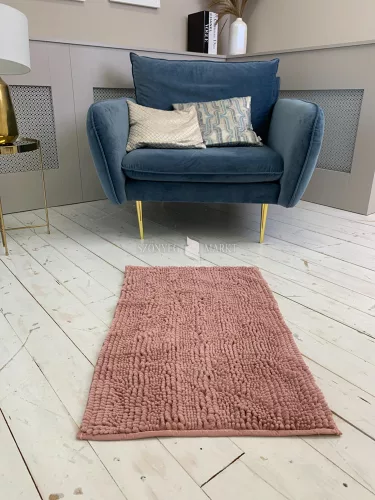 Textil rózsaszín (pink) fürdőszobai szőnyeg 50x80 cm