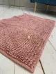Textil rózsaszín (pink) fürdőszobai szőnyeg 50x80 cm