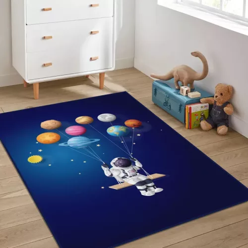 Űrhajós mintás gyerekszőnyeg 130x180 cm