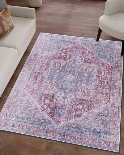 Carpetum piros-kék kopott hatású szőnyeg 120x180