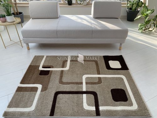 Karizma Bézs-barna koczkás 84 (Beige) szőnyeg  80x250