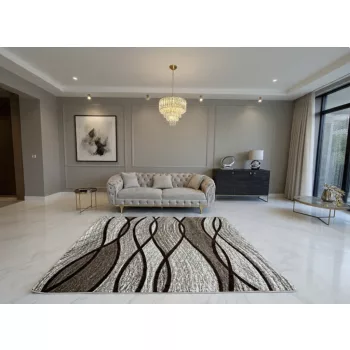 Karizm beige-brown hullámos (Beige) szőnyeg  60x220 cm