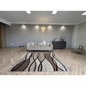 Karizm beige-brown hullámos (Beige) szőnyeg  80x150 cm