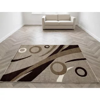   Karizma Bézs-barna Karikás 201 (Beige) szőnyeg      200x290