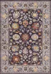 Carpetum kék alapon virágmintás vintage szőnyeg 160x230 cm