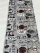 Konyhai szőnyeg 38910 szürke, kávé mintás 70x200 cm