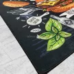 Konyhai szőnyeg 47410 fekete mintás 70x200 cm