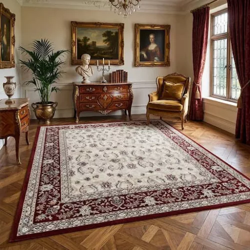 Zita 5699 piros-fehér klasszikus szőnyeg 120x170
