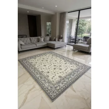 Zita 5699 fehér-szürke klasszikus szőnyeg 60x110