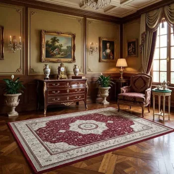 Zita 6187 piros-fehér klasszikus szőnyeg 200x290