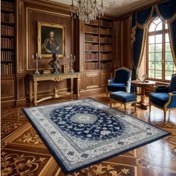 Zita 6188 kék-szürke klasszikus szőnyeg 200x290