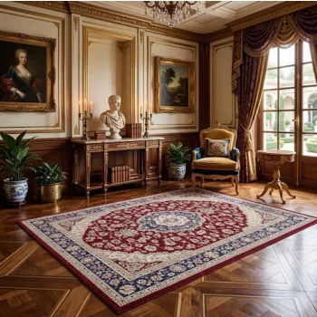 Zita 9177 piros-fehér klasszikus szőnyeg 200x290