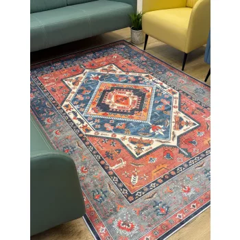 Carpetum piros klasszikus mintás vintage szőnyeg 50x80 cm