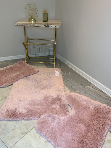 Scott Rózsaszín három részből álló fürdőszobai szőnyeg szett 50x80 cm 