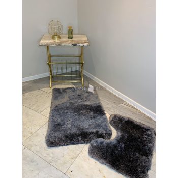   Scott Sötétszürke kettő részből álló fürdőszobai szőnyeg szett 50x80 cm 