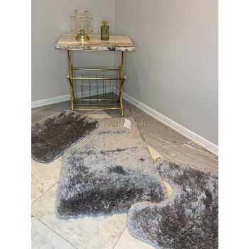   Scott Szürke három részből álló fürdőszobai szőnyeg szett 50x80 cm 