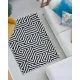 Loomi bézs, fekete geometrikus mintás szőnyeg 120x180
