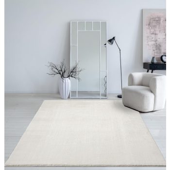Krém színű plüss shaggy szőnyeg, 40x70cm, Star Shaggy