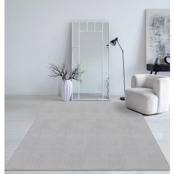 Világosszürke plüss shaggy szőnyeg, 40x70cm, Star Shaggy