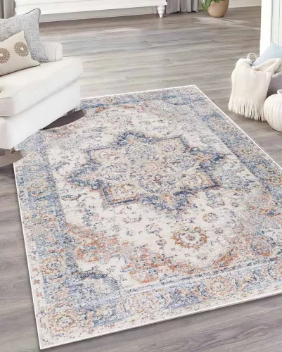 Carpetum bézs kopott hatású szőnyeg csillag mintával 120x180