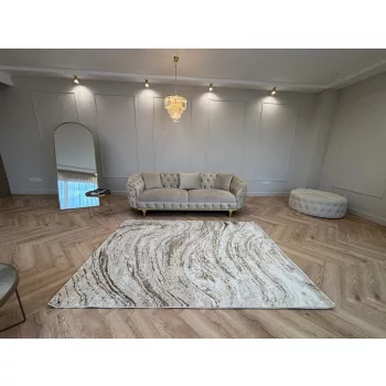 Sunset barna-bézs design szőnyeg  60x110