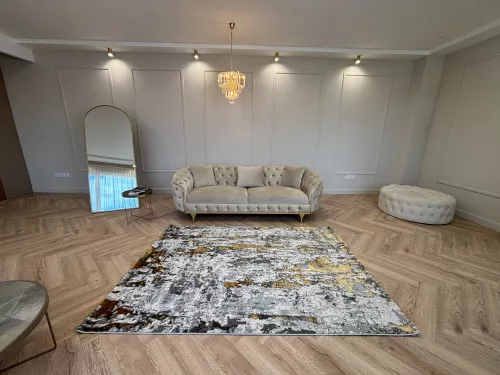 Sunset szürke-arany design szőnyeg  60x110