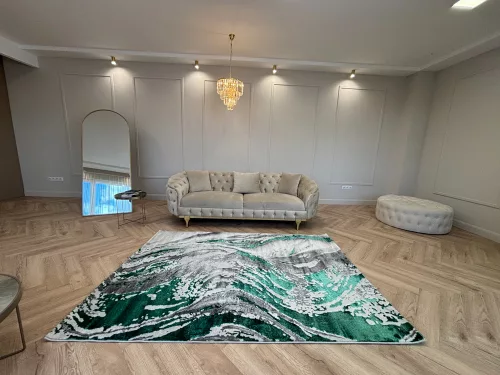 Sunset fehér-zöld design szőnyeg  60x110